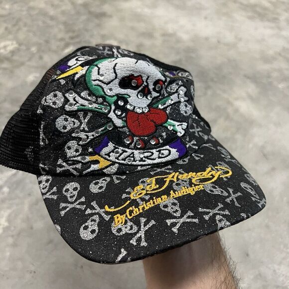 Ed Hardy by Christian Audigier Love Dies Hard TruckerY2k Sparkle Bedazzle Black main image 7